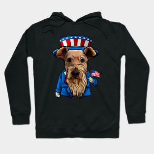 Fourth Of July Airedale Terrier Hoodie